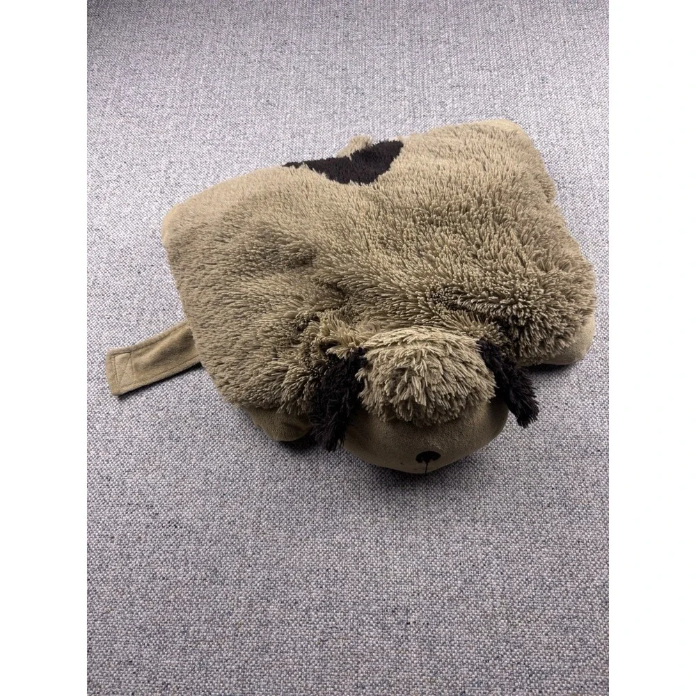 2010 My Pillow Pets Snuggly Puppy Dog Brown Shaggy Plush Stuffed Animal 18